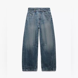 NWT Zara mid waist horseshoe denim